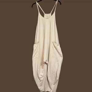 FP Movement by Free People Cream Jumpsuit